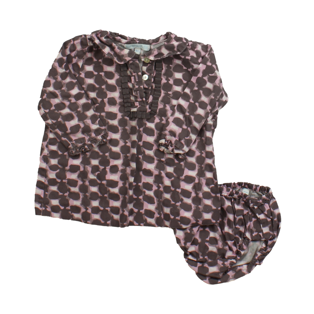 Elephantito Girls Brown | Pink Dress size: 6 Months
